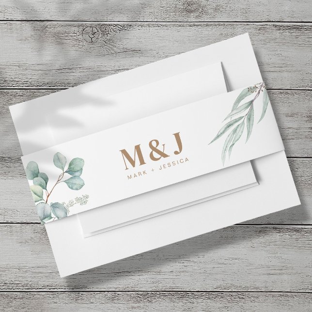 Eucalyptus Wedding Invitation Belly Band (Creator Uploaded)