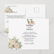 EUCALYPTUS WEDDING INVITATION POSTCARD