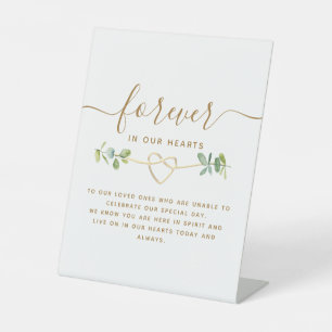 Eucalyptus Wedding Memorial Pedestal Sign