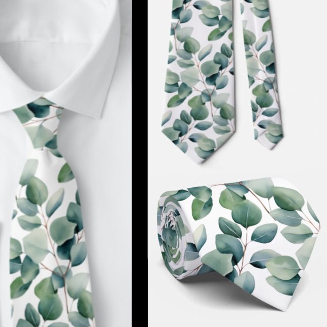 Eucalyptus Wedding Neck Tie (Creator Uploaded)