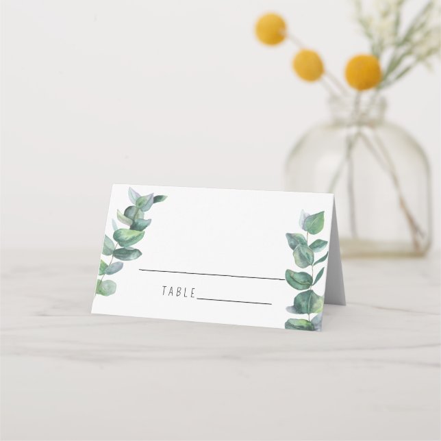 Eucalyptus - Wedding place cards (Front)