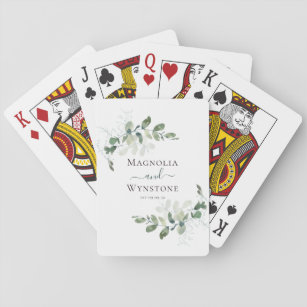 Eucalyptus Wedding Playing Cards