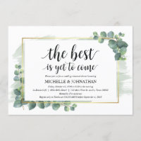 Eucalyptus Wedding Rehearsal Dinner Invitation