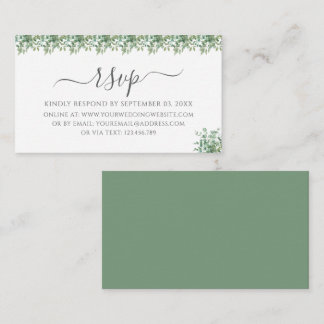 Eucalyptus Wedding RSVP Card