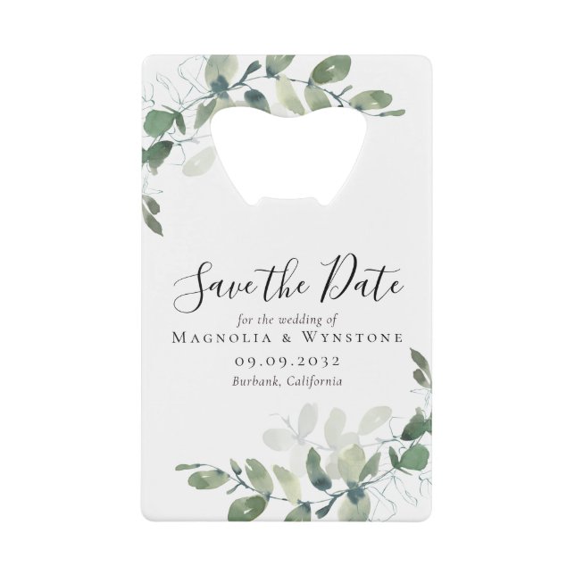 Eucalyptus Wedding Save The Date (Front)