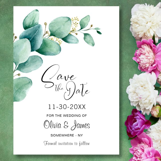 Eucalyptus Wedding Save the Date (Creator Uploaded)