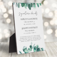 Eucalyptus Wedding Signature Drinks Sign, Cocktail