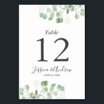 Eucalyptus Wedding Table Number Card Rustic Green<br><div class="desc">♥ Give the perfect finish to your table décor with these beautiful table number cards. All details are HAND-DRAWN so you can be sure this design is one-of-a-kind. Eucalyptus is amazing for any party especially weddings. The beautiful leaves and foliage fit any party style and its bohemian and rustic look...</div>