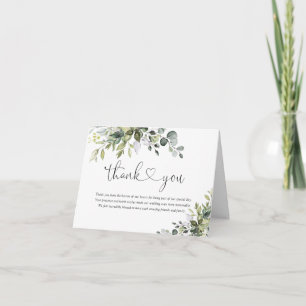 Eucalyptus Wedding Thank You Card