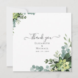 Eucalyptus Wedding - Watercolor Greenery Leaves Invitation