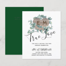 Eucalyptus Wedding - Watercolor Greenery Monogram