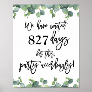 Eucalyptus Wedding We Have Waited Poster
