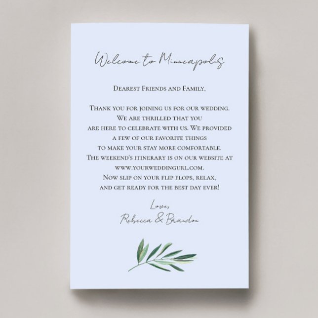 Eucalyptus Wedding Welcome Bag Letter (Creator Uploaded)
