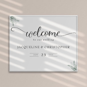  Eucalyptus Wedding Welcome Sign