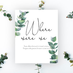 Eucalyptus - Where Were We Poster