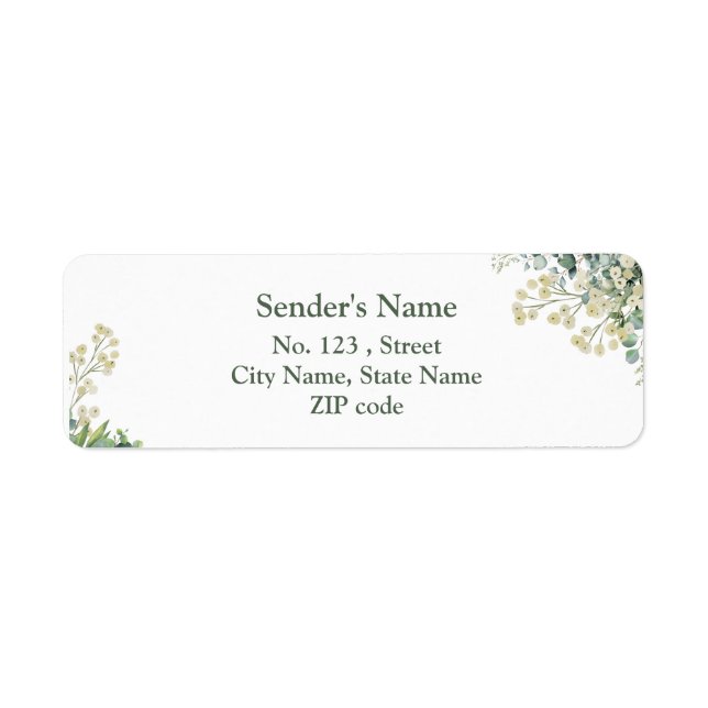 Eucalyptus & White Florals Botanical Wedding (Front)