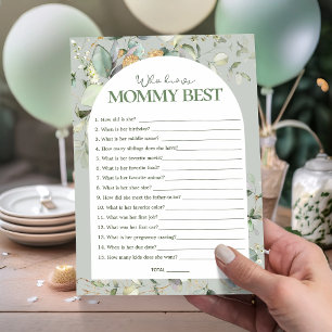 Eucalyptus Who Knows Mommey Best Baby Shower games