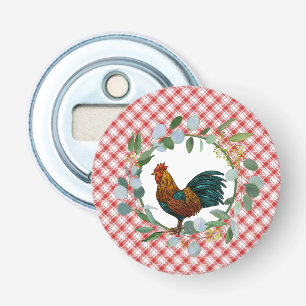 Eucalyptus Wreath & Rooster Farmhouse Bottle Opener