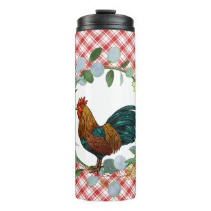 Eucalyptus Wreath & Rooster Farmhouse  Thermal Tumbler