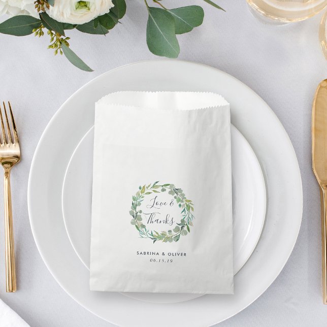 Eucalyptus Wreath Wedding Thank You Favour Bags (Creator Uploaded)