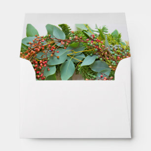 Eucalyptus wreath with pastel berries envelope