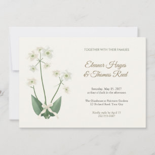 Eucharis Star Flower Wedding Invitation