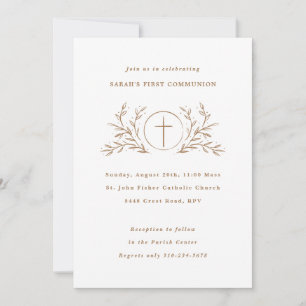 Eucharist Custom Colour First Communion Invitation