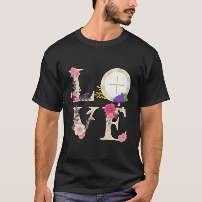 Eucharist Host Catholic 1St Holy Communion For T-Shirt (Front)
