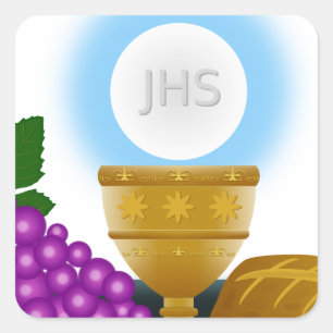 eucharist square sticker