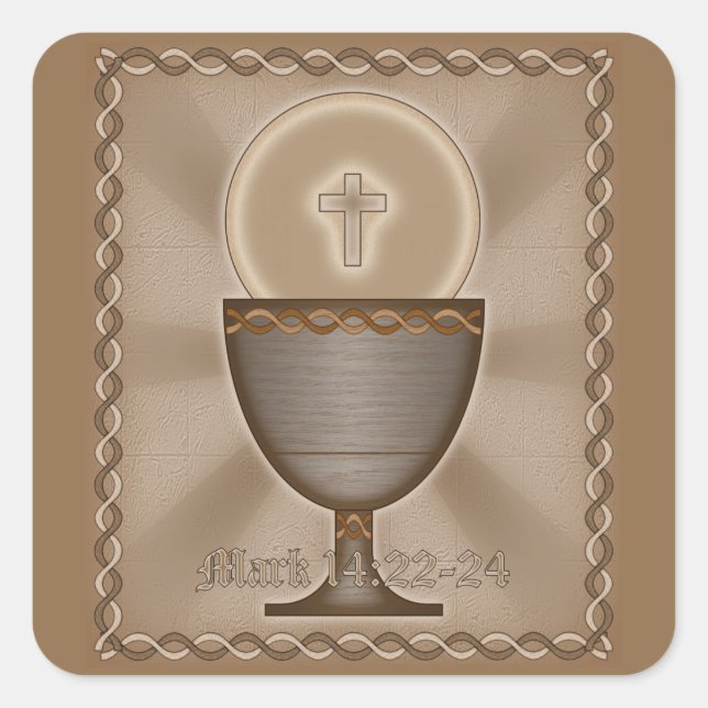 Eucharist Square Sticker (Front)