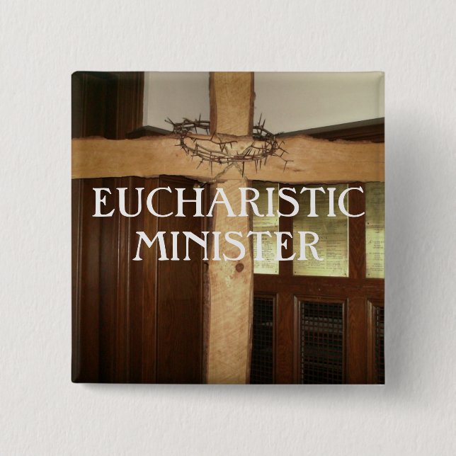 EUCHARISTIC MINISTER 15 CM SQUARE BADGE (Front)