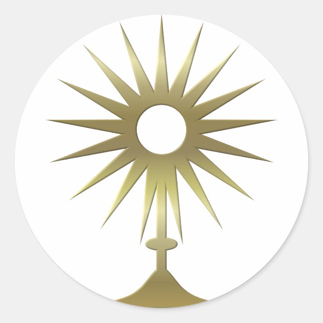 Eucharistic Monstrance Classic Round Sticker (Front)
