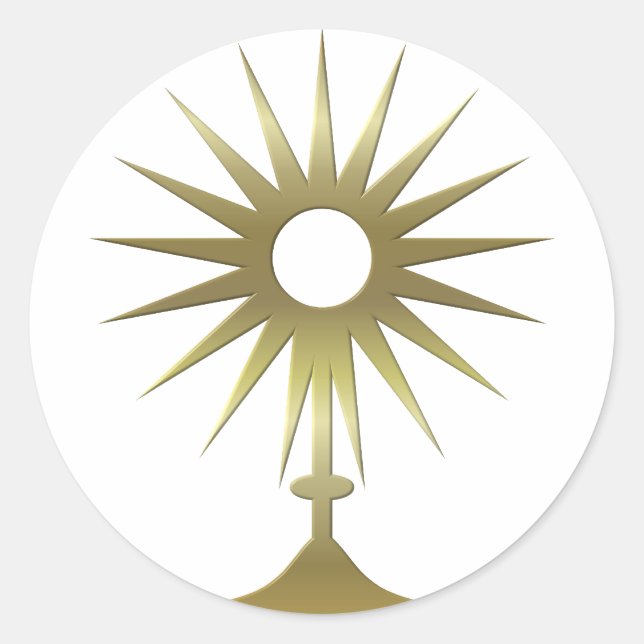 Eucharistic Monstrance Classic Round Sticker (Front)