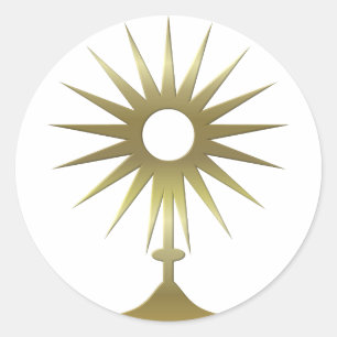 Eucharistic Monstrance Classic Round Sticker