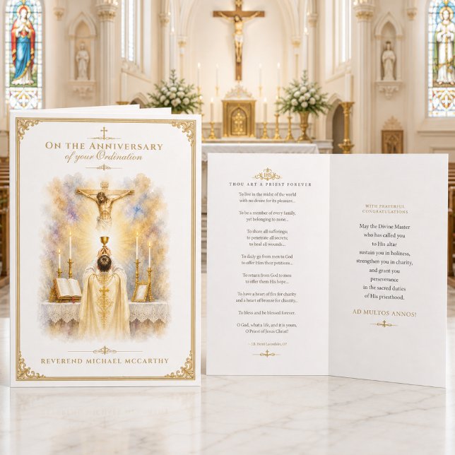 Eucharistic Priesthood Ordination Catholic Bless Card (Creator Uploaded)