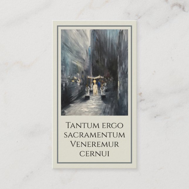 Eucharistic Procession Painting Prayer Card (Front)