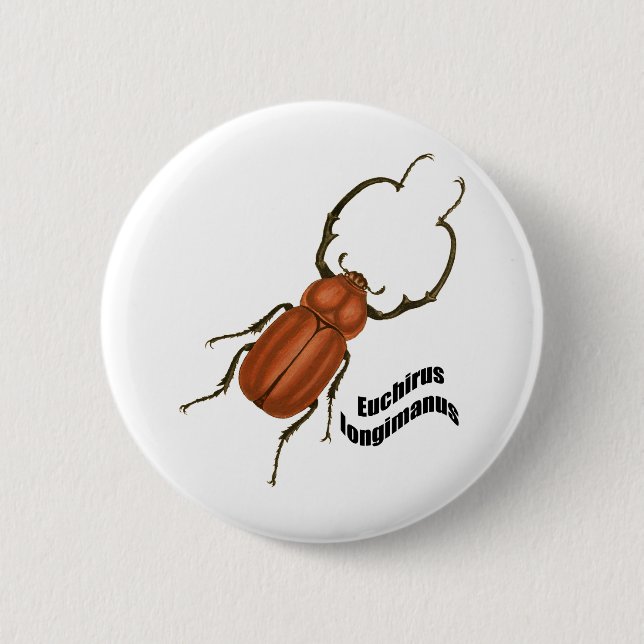 Euchirus longimanis 6 cm round badge (Front)