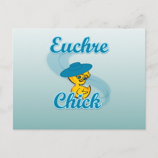 Euchre Chick #3 Postcard (Front)