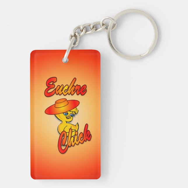 Euchre Chick #5 Key Ring (Back)