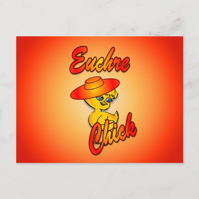 Euchre Chick #5 Postcard (Front)