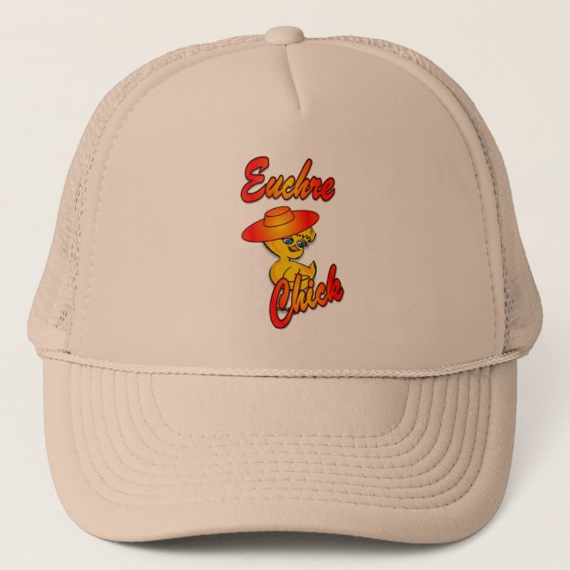 Euchre Chick #5 Trucker Hat (Front)