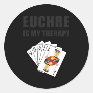 Euchre Classic Round Sticker
