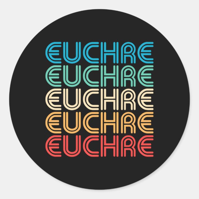 Euchre For Or Classic Round Sticker (Front)