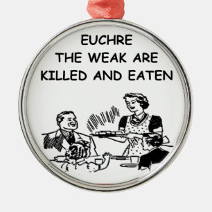 EUCHRE METAL TREE DECORATION