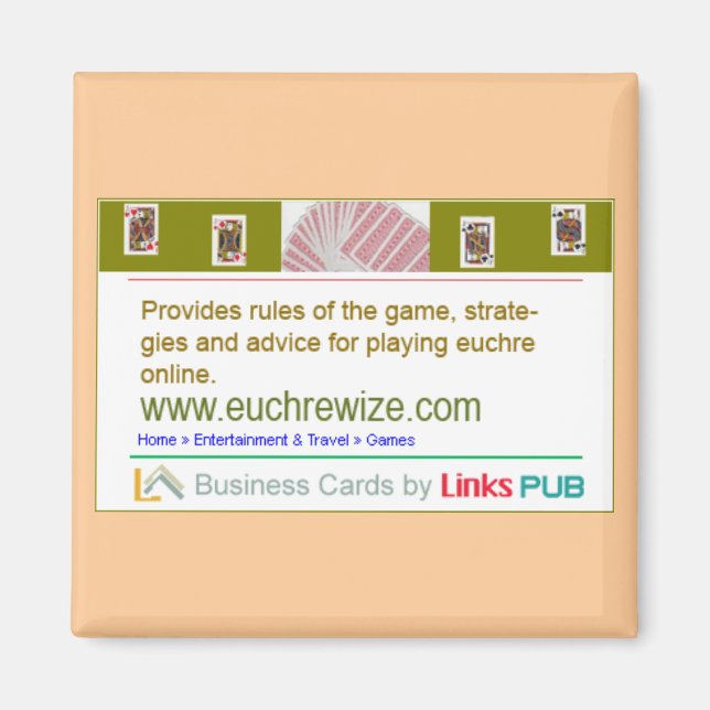 euchrewize business card magnet (Front)