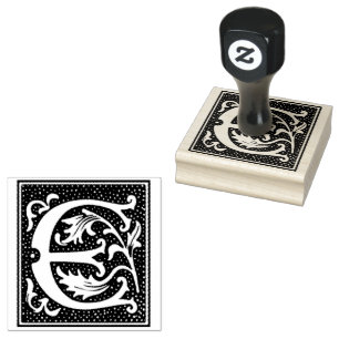 Euclid Capital Letter E Rubber Stamp
