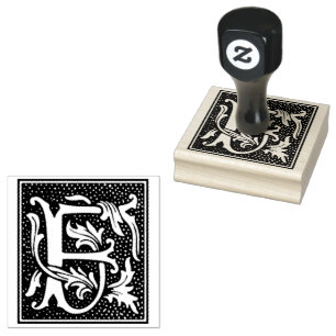 Euclid Capital Letter F Rubber Stamp