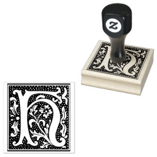 Euclid Capital Letter H Rubber Stamp