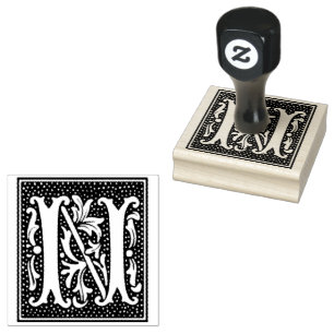 Euclid Capital Letter N Rubber Stamp