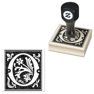 Euclid Capital Letter O Rubber Stamp